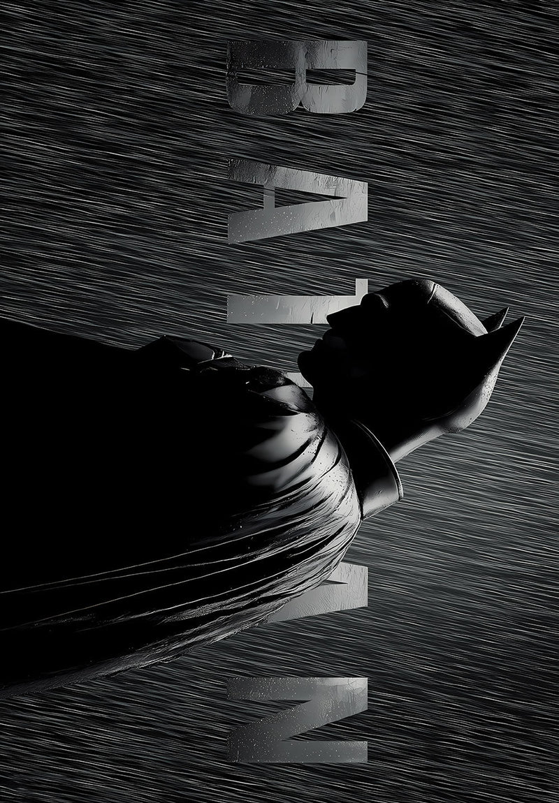 The Batman comic metal poster design 01 on stainless steel by Chromaplate