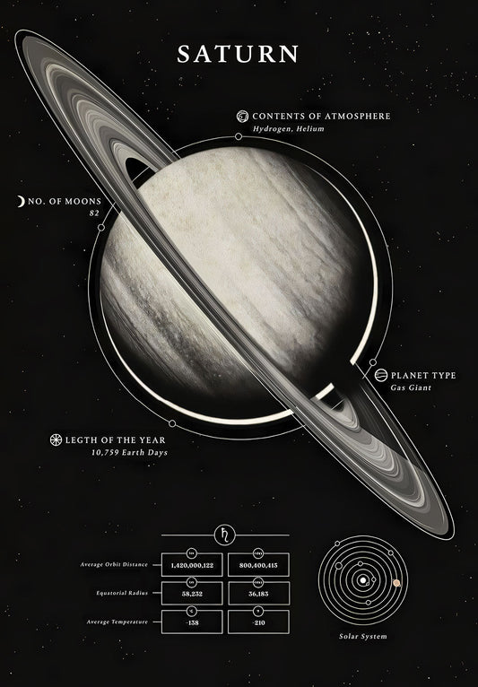 Saturn Planet Poster