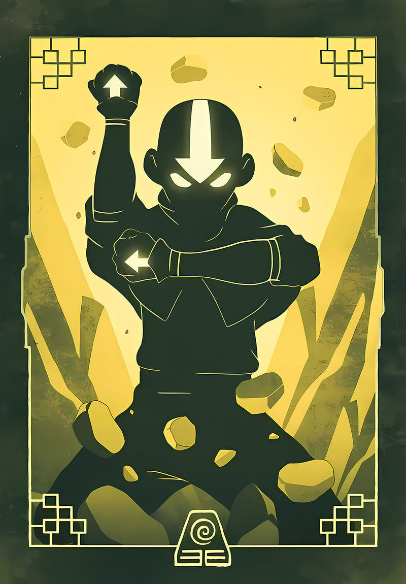 Avatar The Last Airbender Earth wall metal poster on stainless steel by Chromaplate