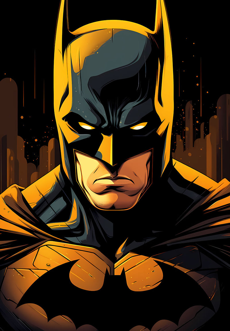 Batman DC Comics Wall Art comic metal poster design 02 on stainless steel by Chromaplate