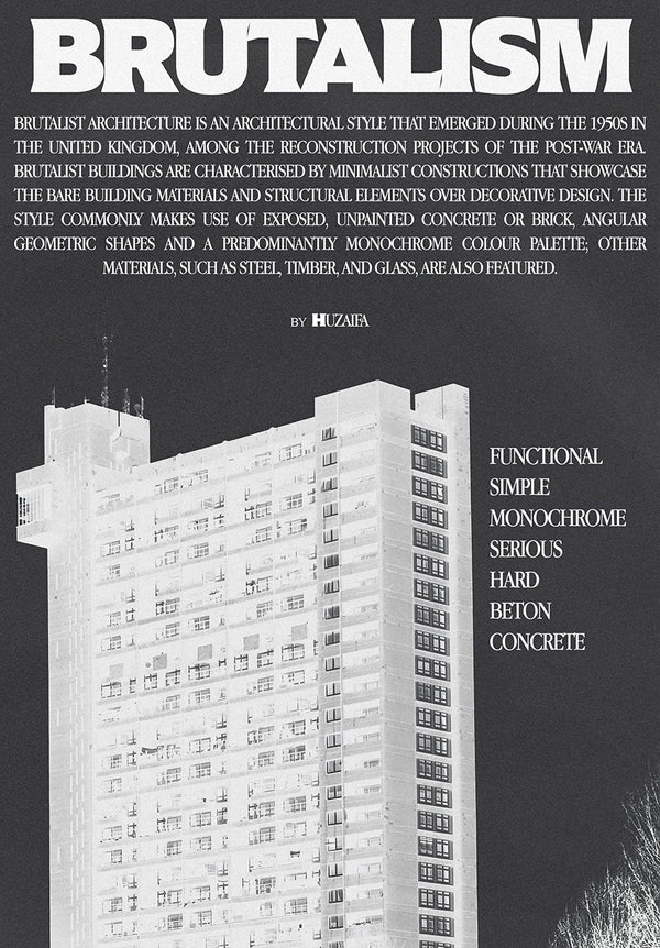 Brutalist Architecture Poster