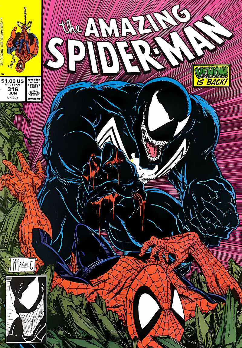 The Amazing Spider-Man comic metal poster design 05 on stainless steel by Chromaplate