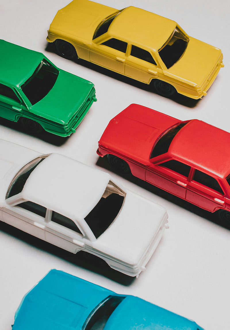 Toy Car Wall Art car metal poster on stainless steel by Chromaplate