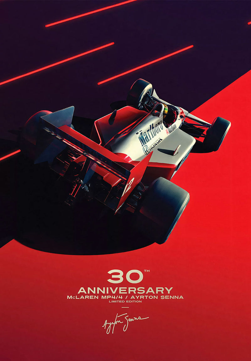 McLaren Formula 1 car metal poster design 01 on stainless steel by Chromaplate