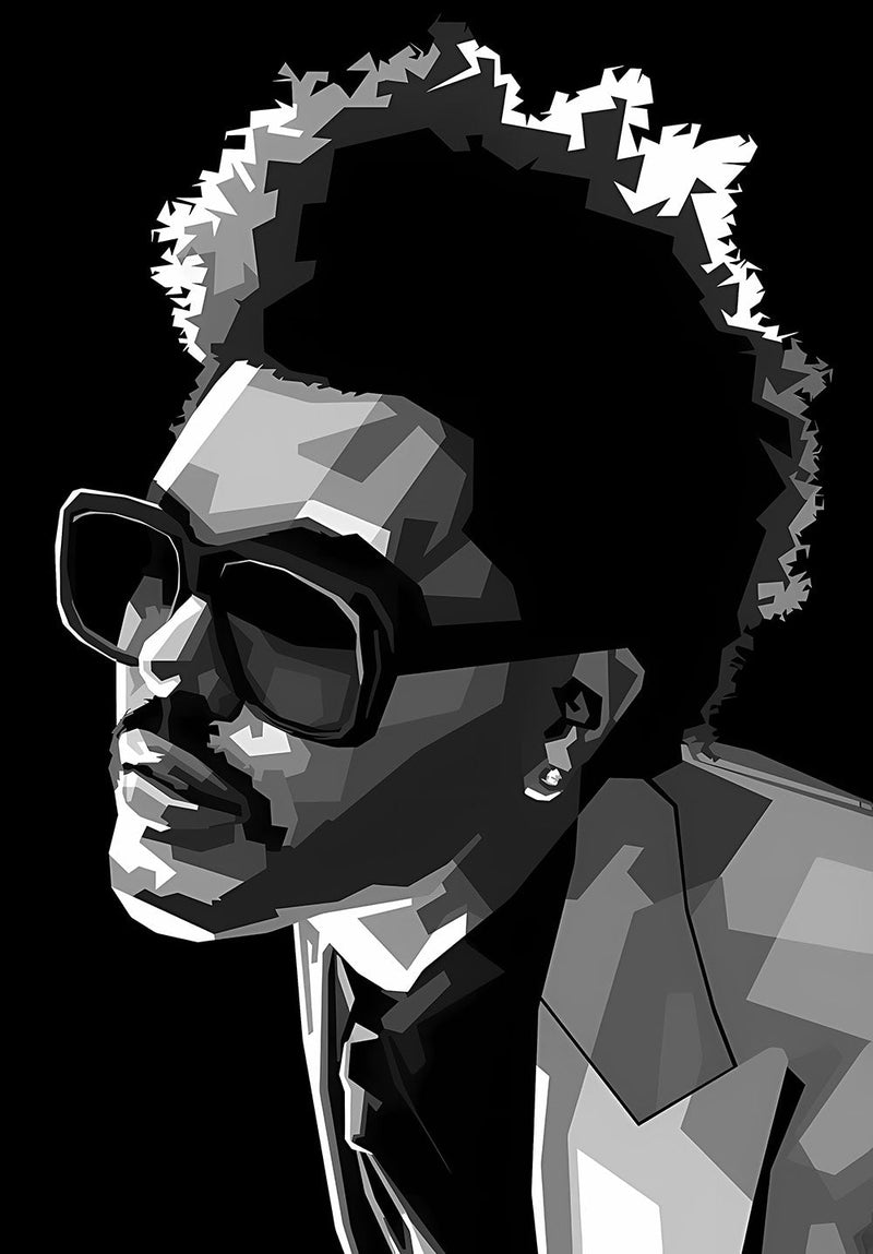 The Weeknd music metal poster design 05 on stainless steel by Chromaplate