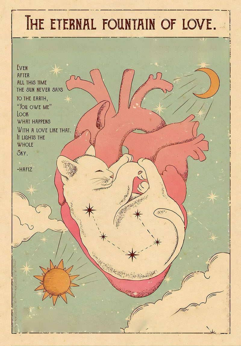 The Eternal Fountain Of Love nature metal poster on stainless steel by Chromaplate
