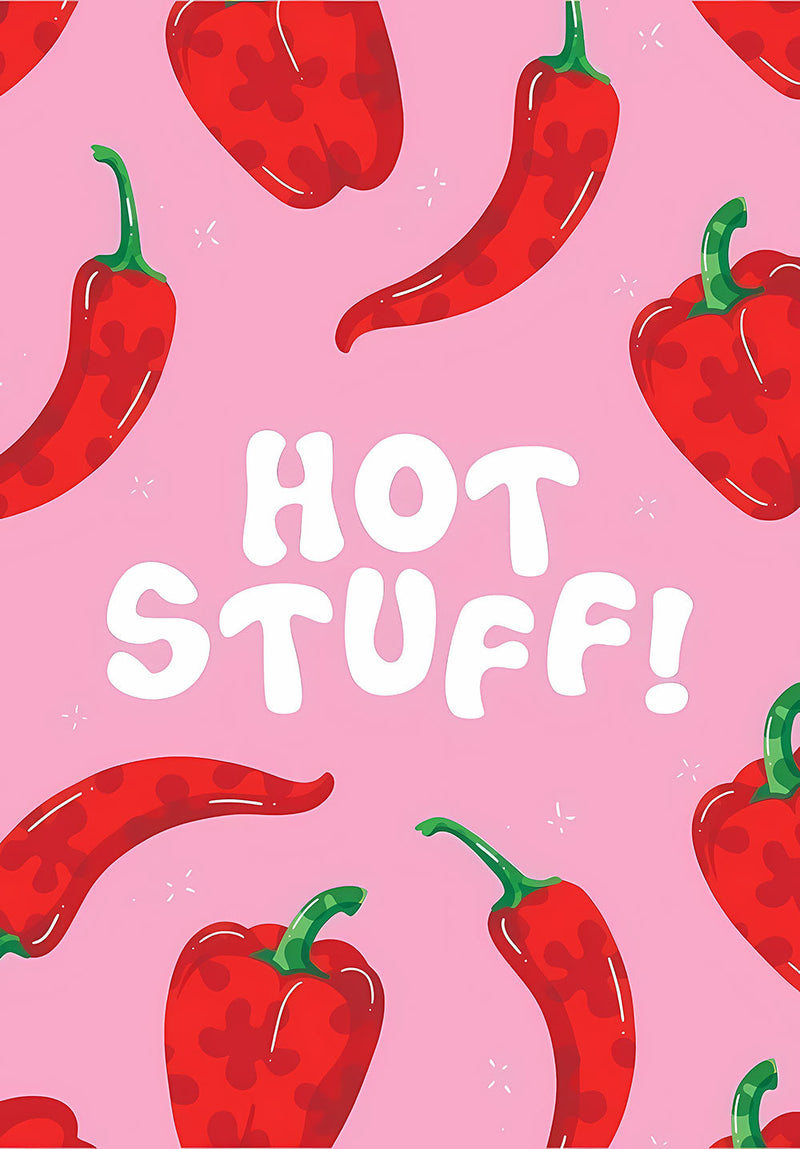 Hot Stuff wall metal poster on stainless steel by Chromaplate