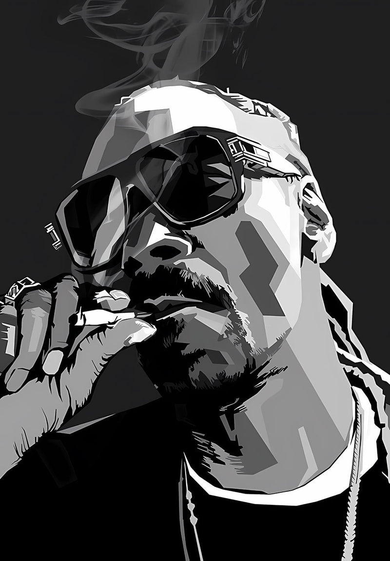 Snoop Dogg music metal poster on stainless steel by Chromaplate