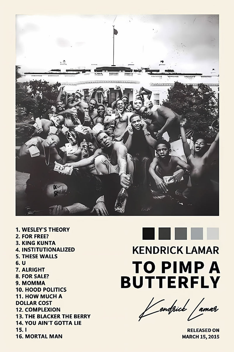 Kendrick Lamar music metal poster on stainless steel by Chromaplate