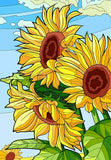 Sunflower Botanical Wall Art - Design 01