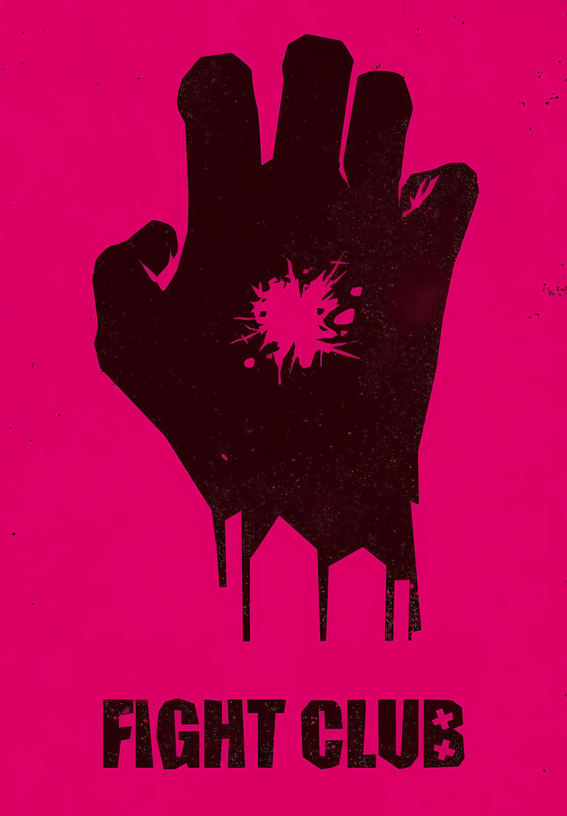Fight Club movie metal poster design 01 on stainless steel by Chromaplate
