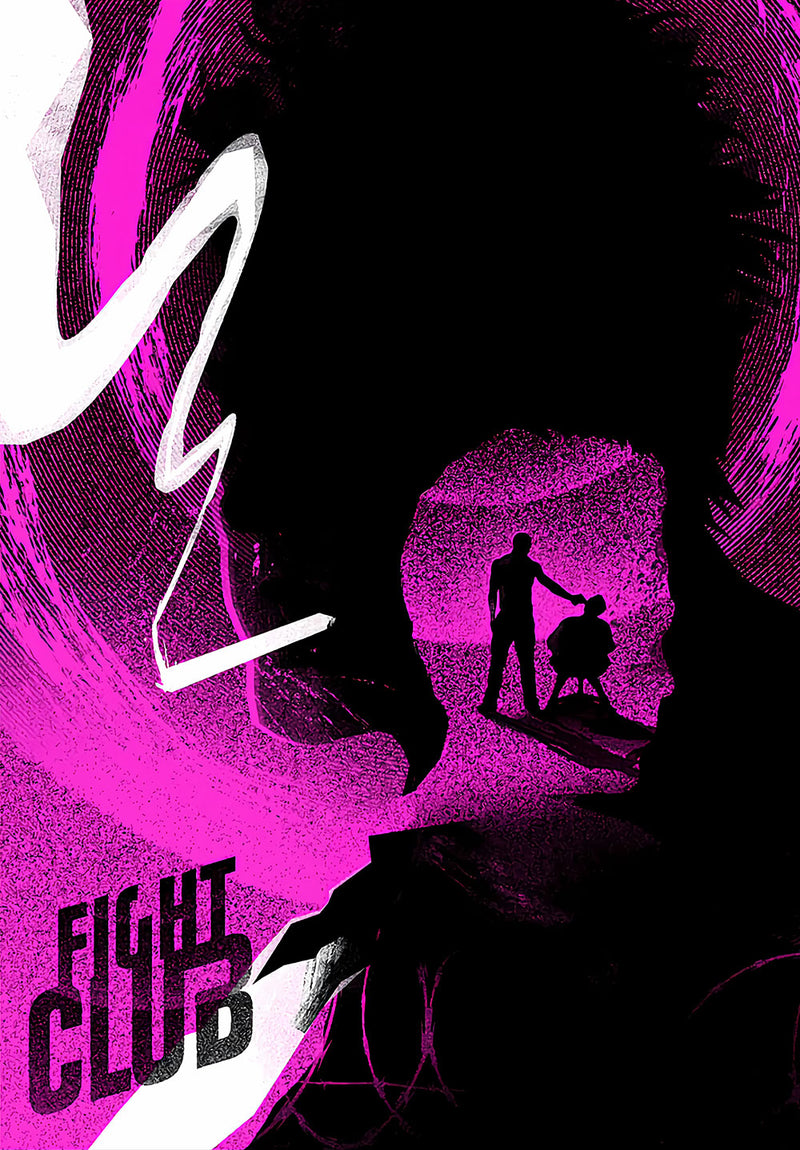 Fight Club movie metal poster design 04 on stainless steel by Chromaplate