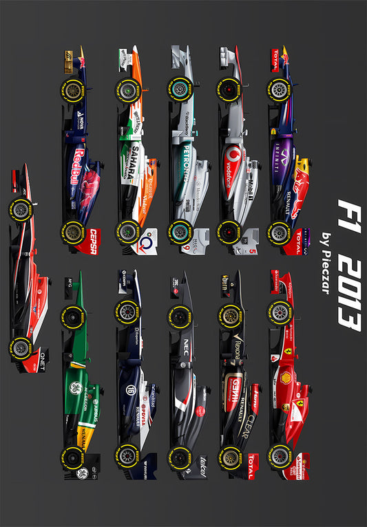 F1 Cars 2013 Poster