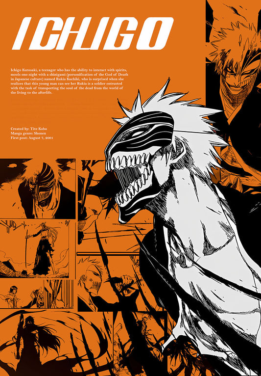 Ichigo Kurosaki Bleach Anime Poster