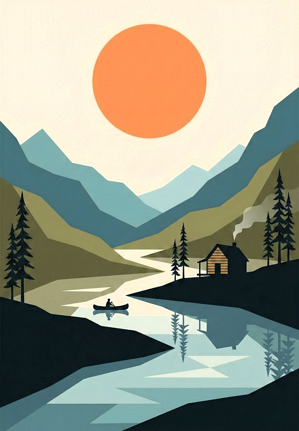 Minimal Sun Valley Poster