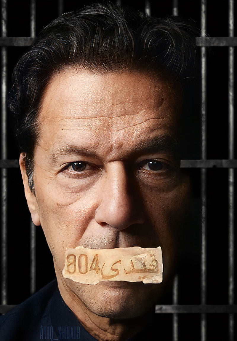 Imran Khan 804 wall metal poster design 01 on stainless steel by Chromaplate