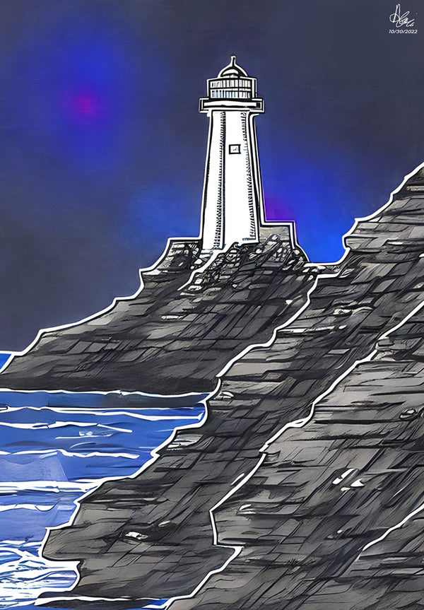 Blue Lighthouse Poster