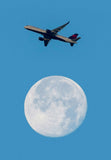 Moon & Airplane Poster