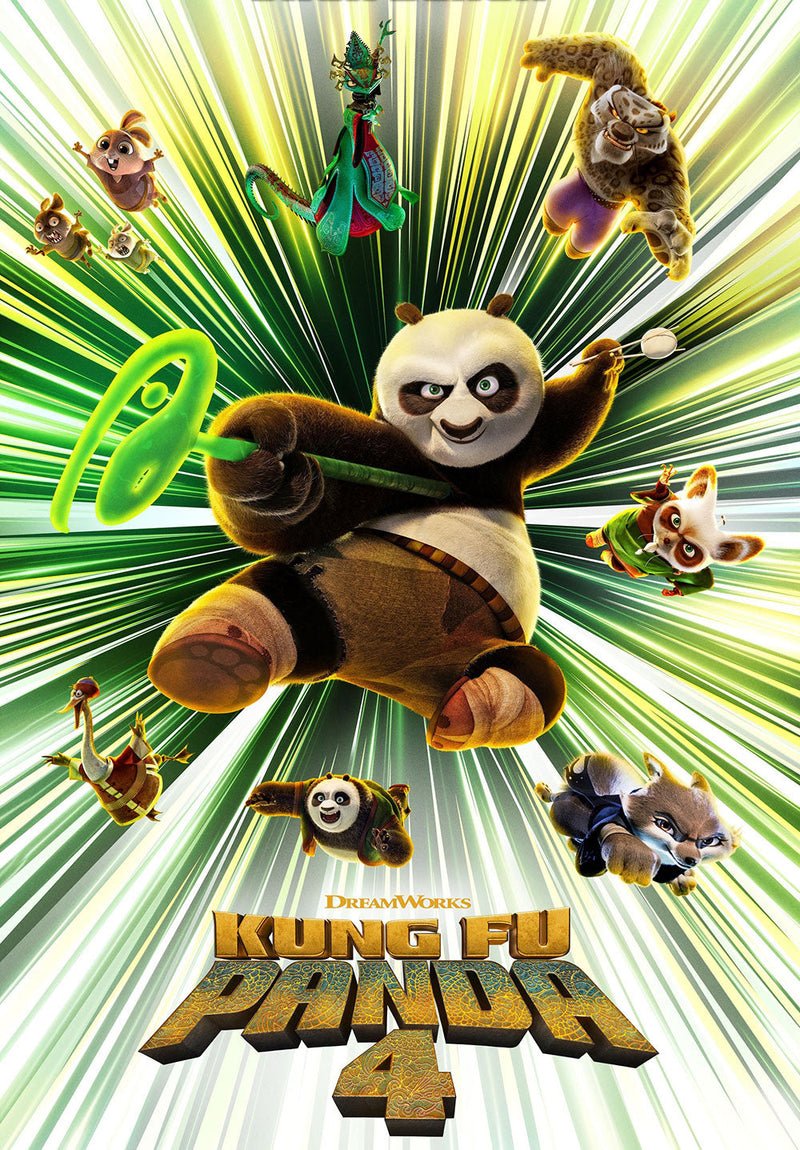 Kung Fu Panda 4 movie metal poster design 02 on stainless steel by Chromaplate