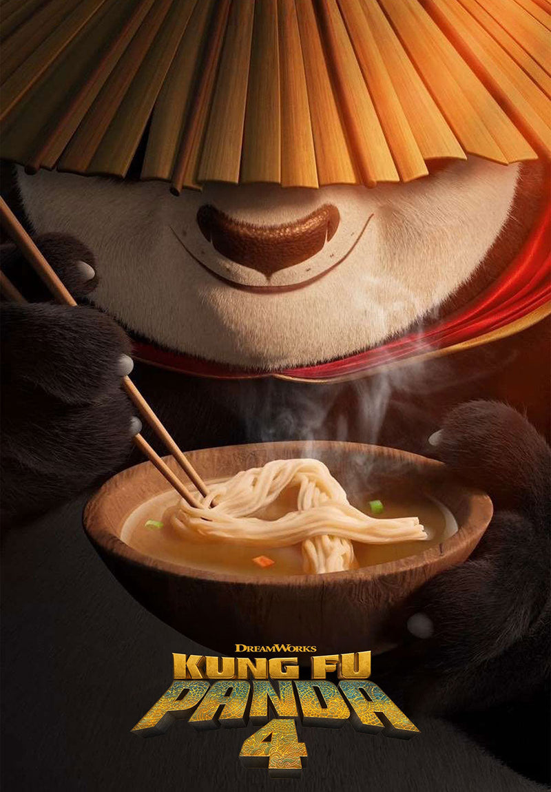 Kung Fu Panda 4 movie metal poster design 01 on stainless steel by Chromaplate