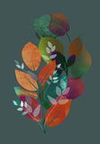Modern Autumn Leaves Poster