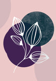 Modern Purple Blooming Plant Poster