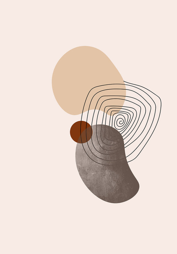 Modern Rocks and Lines Poster