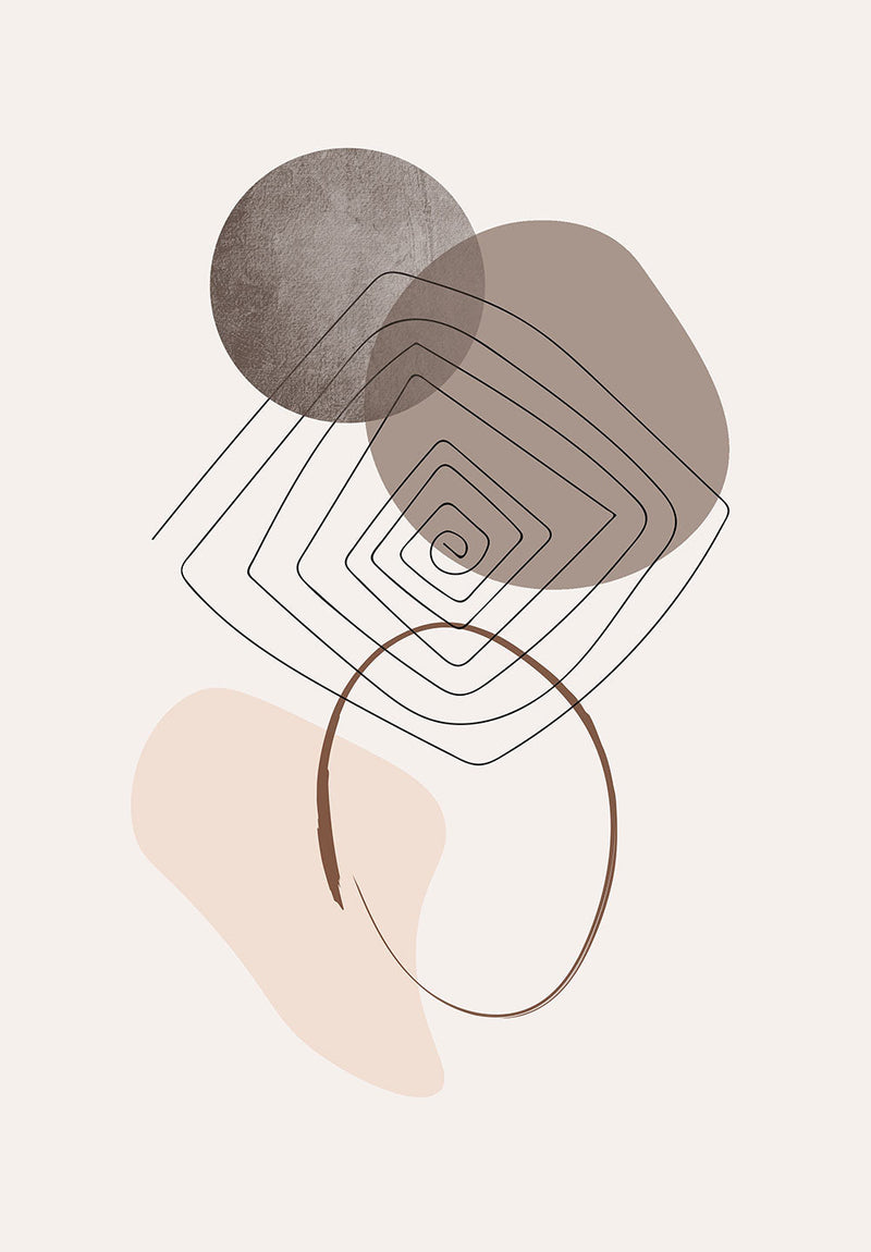 Modern Abstract Lines wall metal poster on stainless steel by Chromaplate