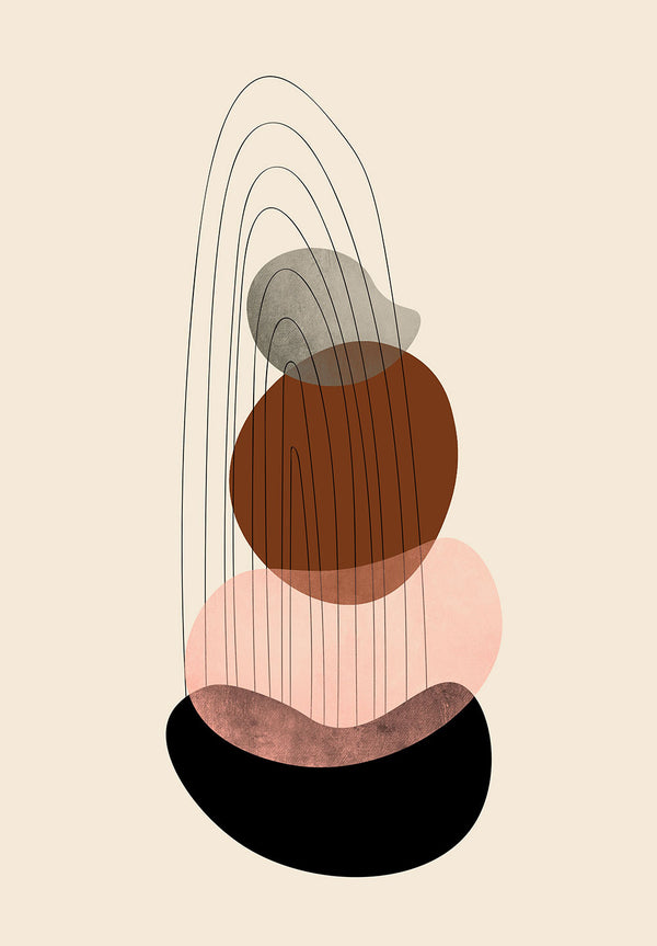 Modern Rocks and Lines Poster