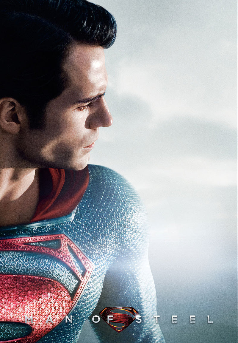 Superman Man of Steel comic metal poster on stainless steel by Chromaplate