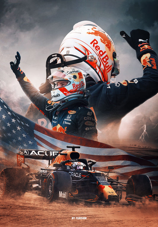 Max Verstappen F1 Poster