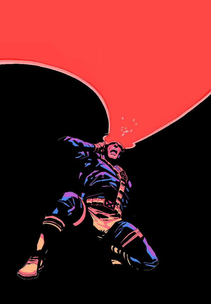 Cyclops Comic Wall Art comic metal poster on stainless steel by Chromaplate