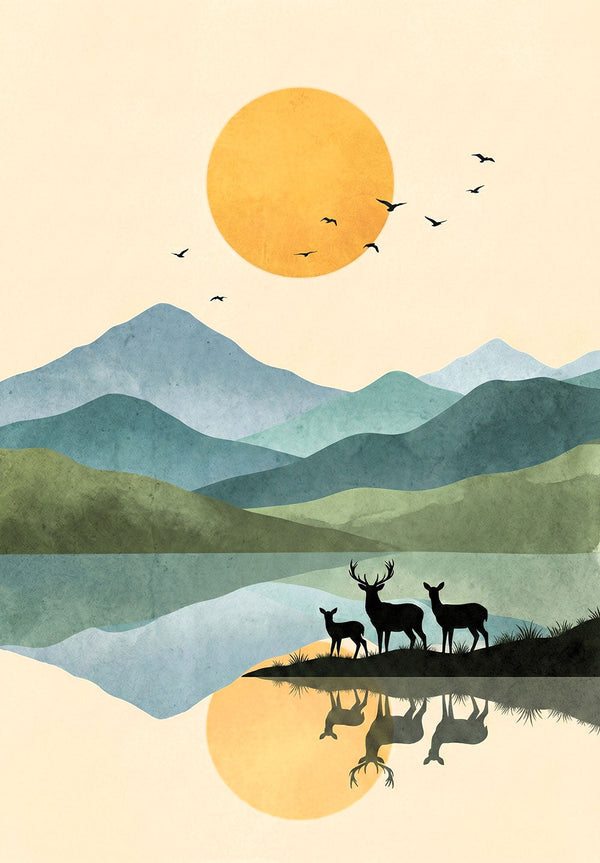 Serene Sunset Valley Poster