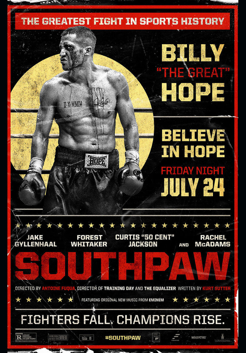 Southpaw Movie Wall Art movie metal poster design 02 on stainless steel by Chromaplate