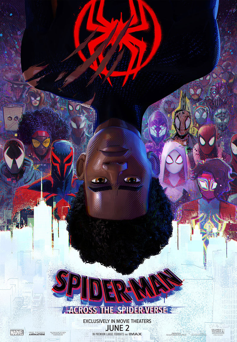 Spider-Man: Across the Spider-Verse comic metal poster on stainless steel by Chromaplate