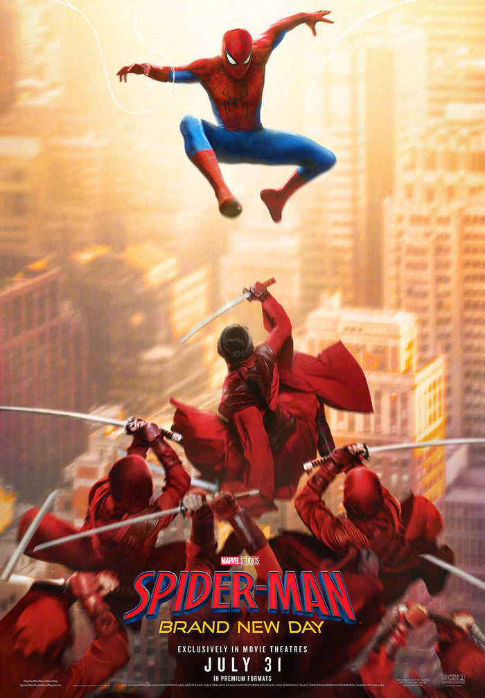 Spider-Man Brand New Day comic metal poster design 03 on stainless steel by Chromaplate