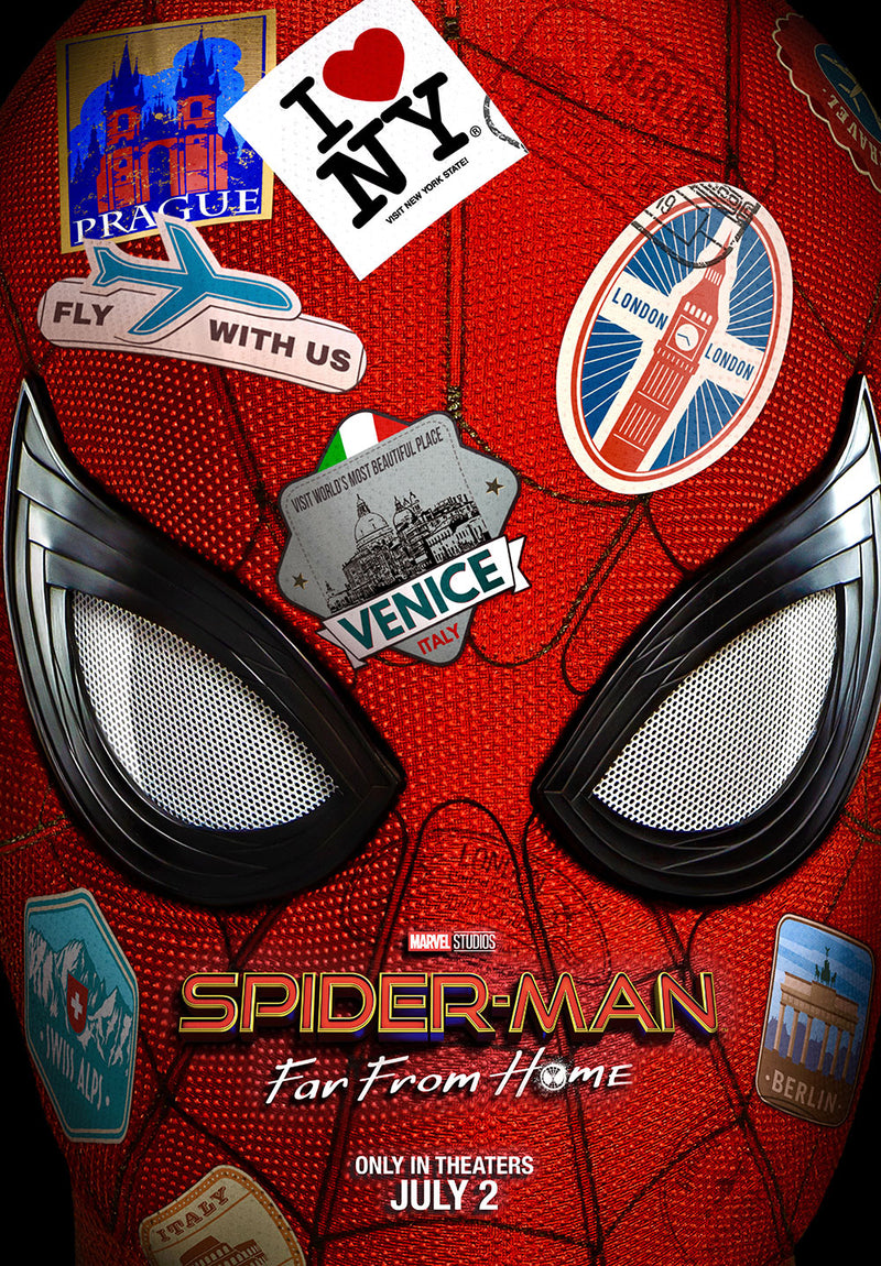Spider-Man Far From Home comic metal poster design 02 on stainless steel by Chromaplate