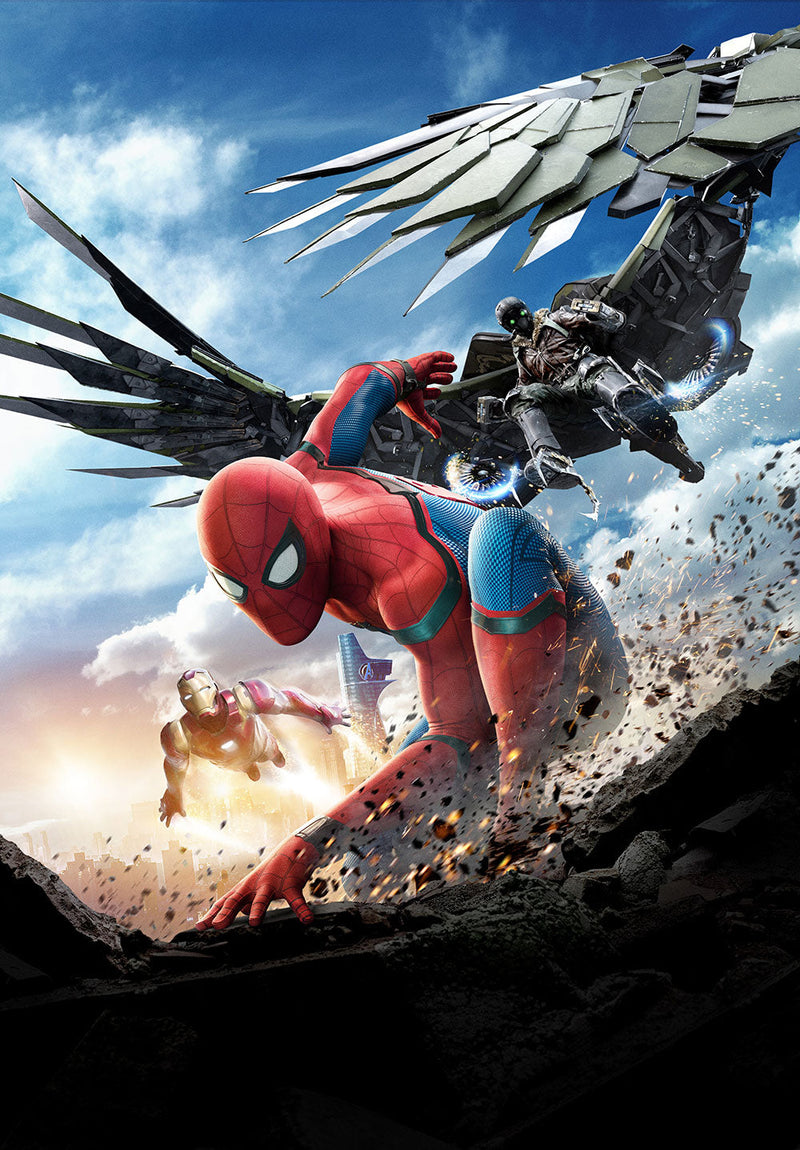 Spider-Man Home Coming comic metal poster design 01 on stainless steel by Chromaplate