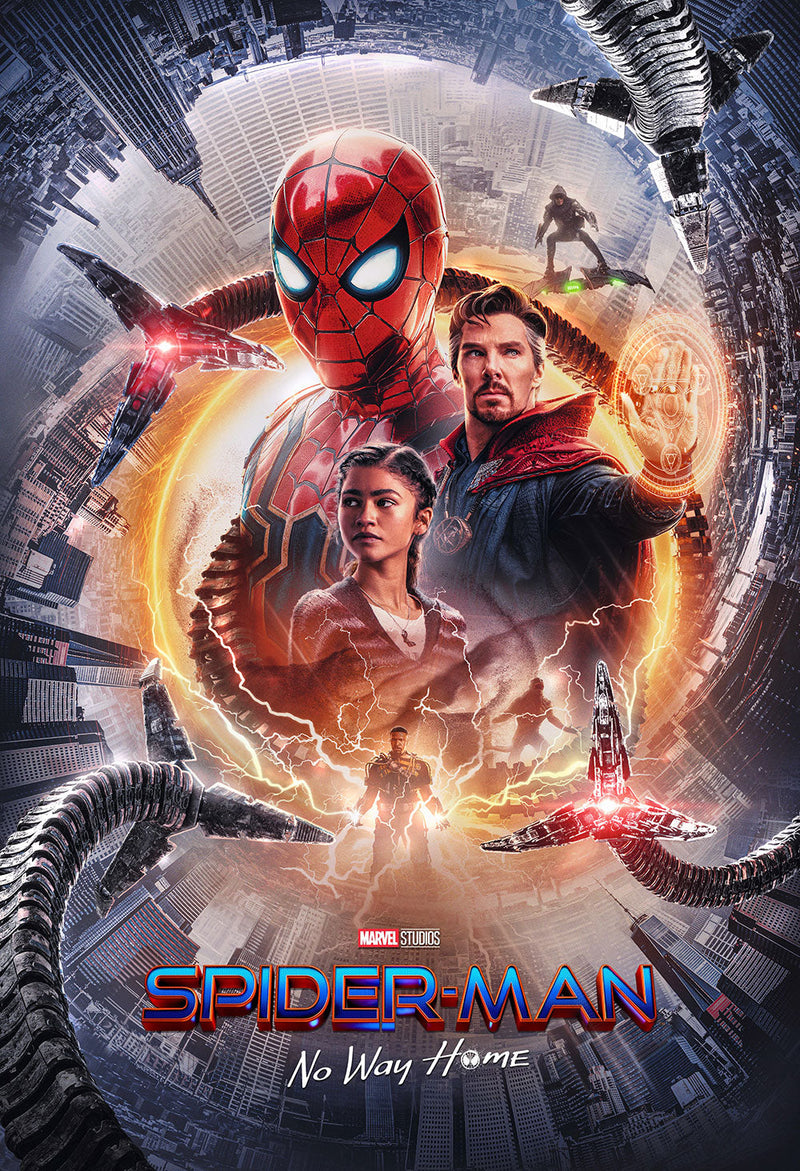 Spider-Man No Way Home comic metal poster on stainless steel by Chromaplate