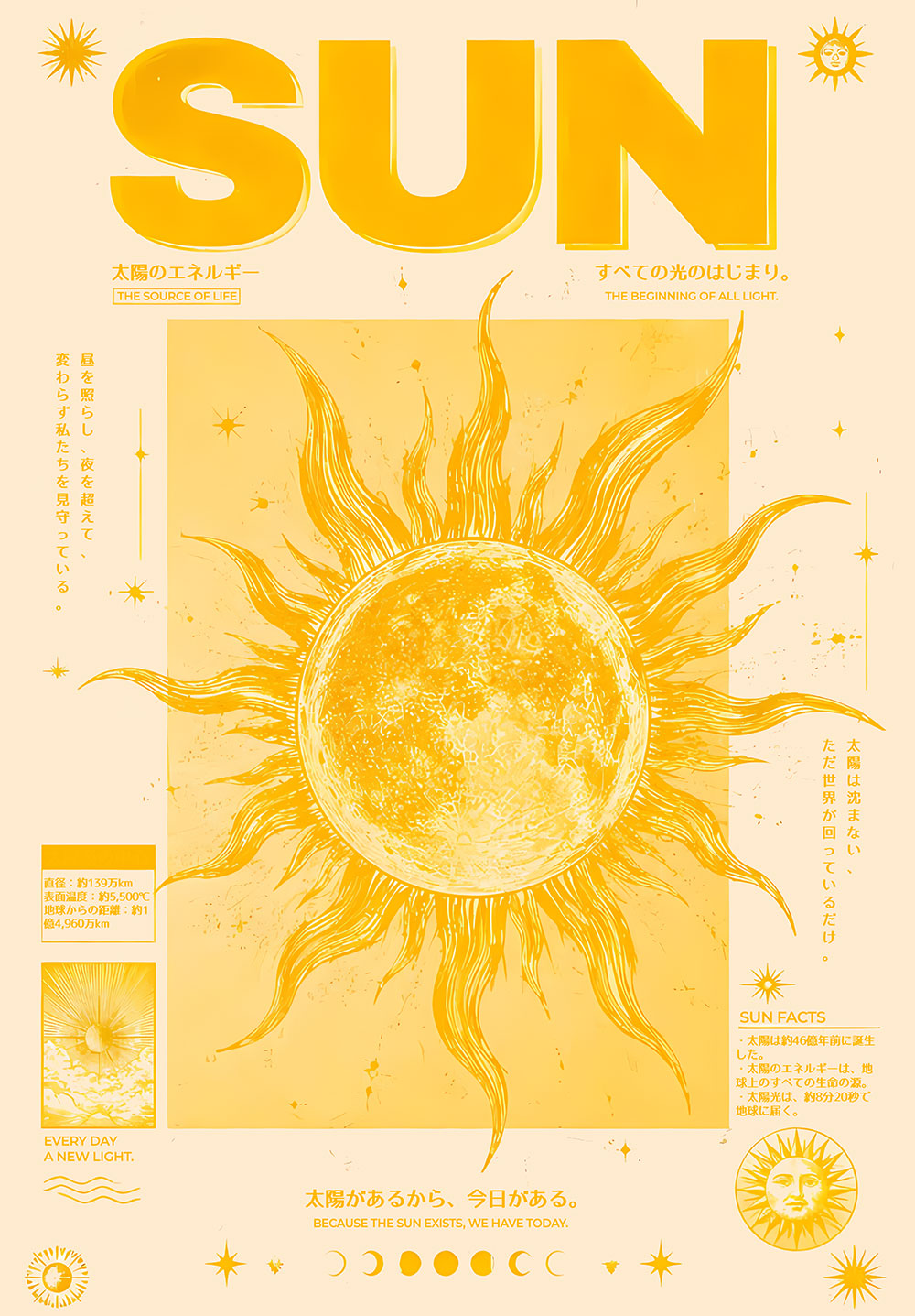 Sun Japanese Astronomy Chart