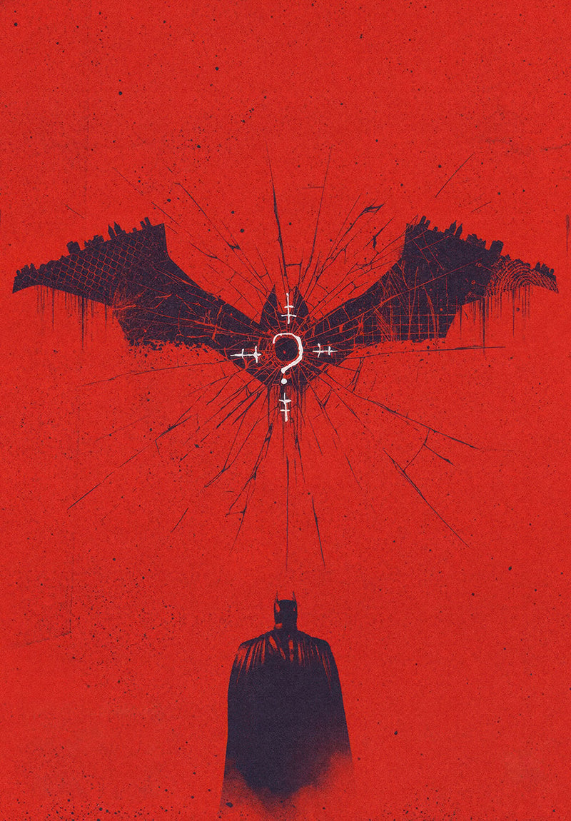 The Batman comic metal poster design 06 on stainless steel by Chromaplate