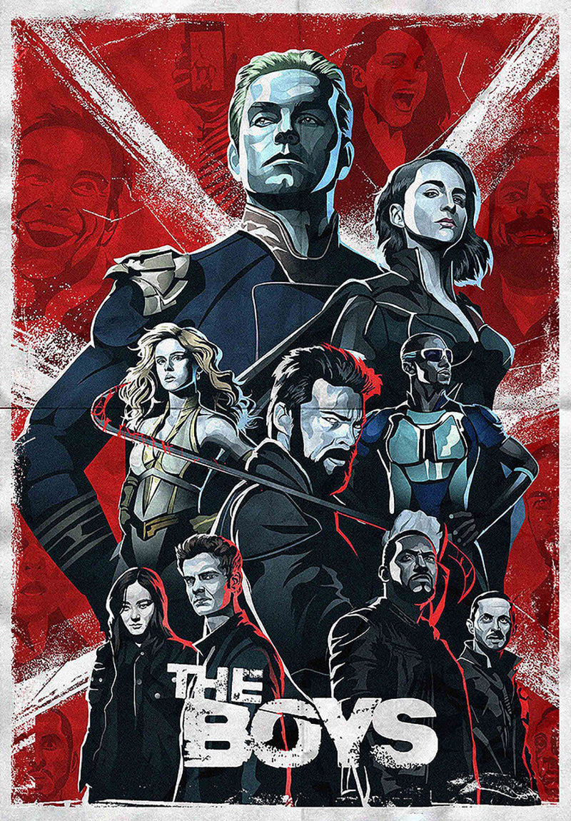 The Boys movie metal poster design 02 on stainless steel by Chromaplate