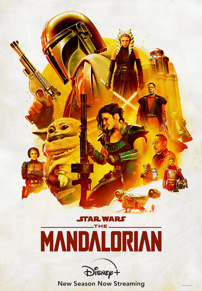 Star Wars The Mandalorian movie metal poster design 02 on stainless steel by Chromaplate