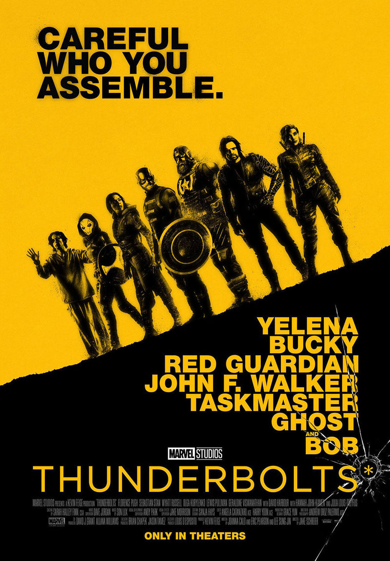 Thunderbolts* Marvel Wall Art comic metal poster design 02 on stainless steel by Chromaplate