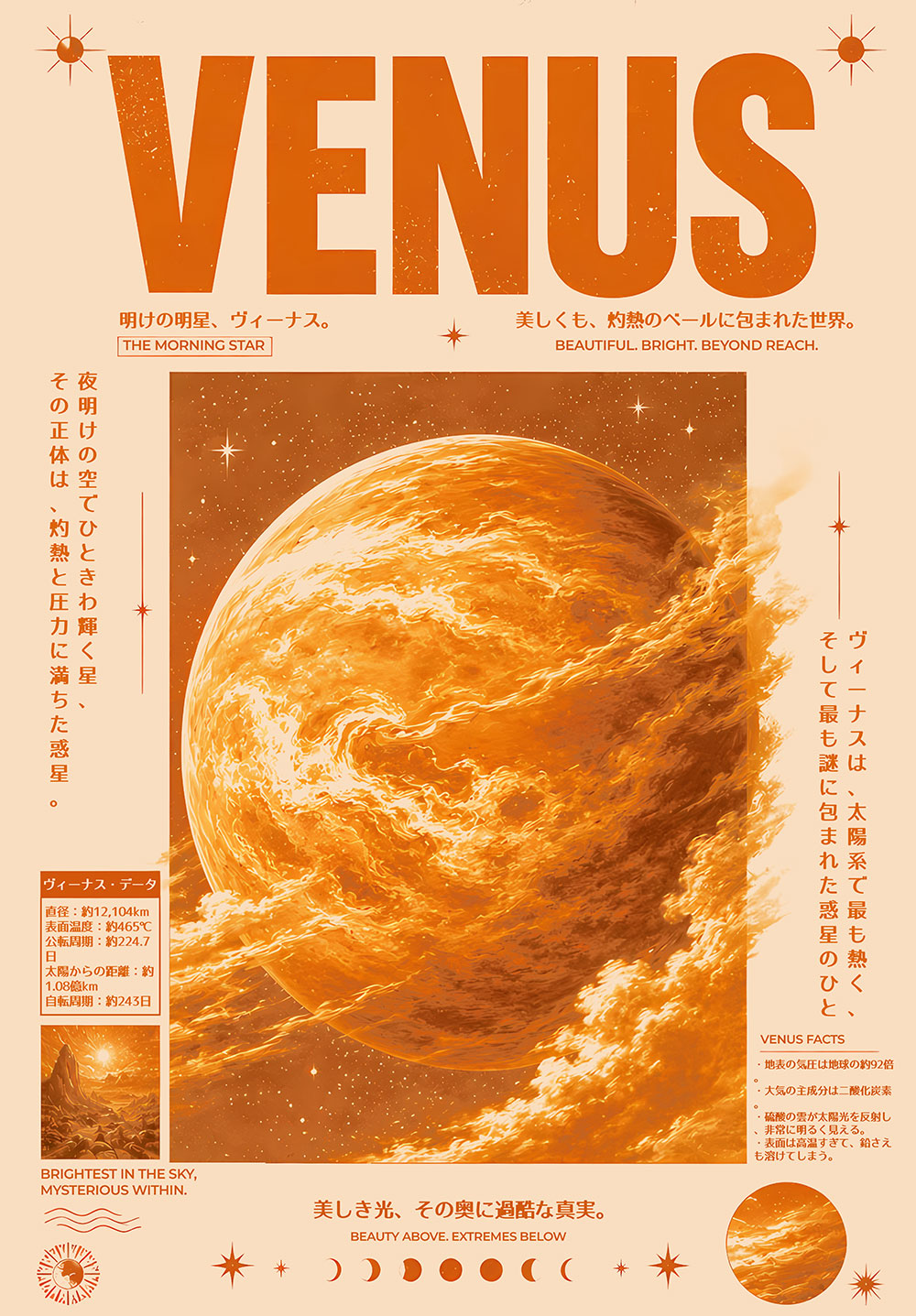 Venus Japanese Astronomy Chart