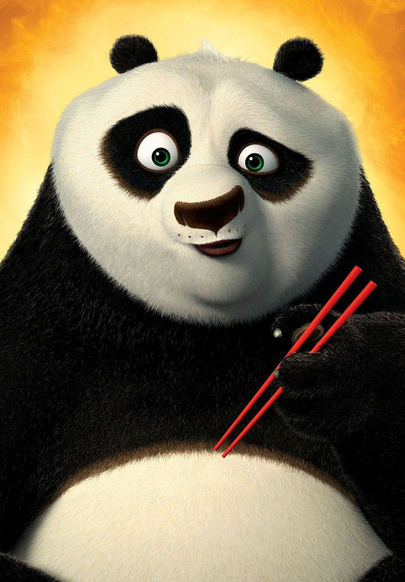 Kung Fu Panda movie metal poster design 03 on stainless steel by Chromaplate